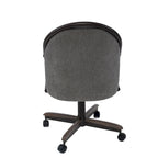 Chaise à roulettes pivotante et inclinable avec coussin pour repas décontractés