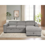 Canapé d'angle convertible Roomfitters 103 avec méridienne de rangement, appuie-tête réglables, en forme de L