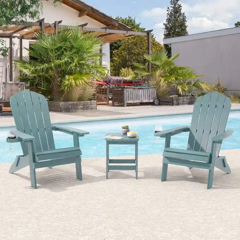 Lot de 2 chaises Adirondack pliantes Bonosuki pour patio et brasero