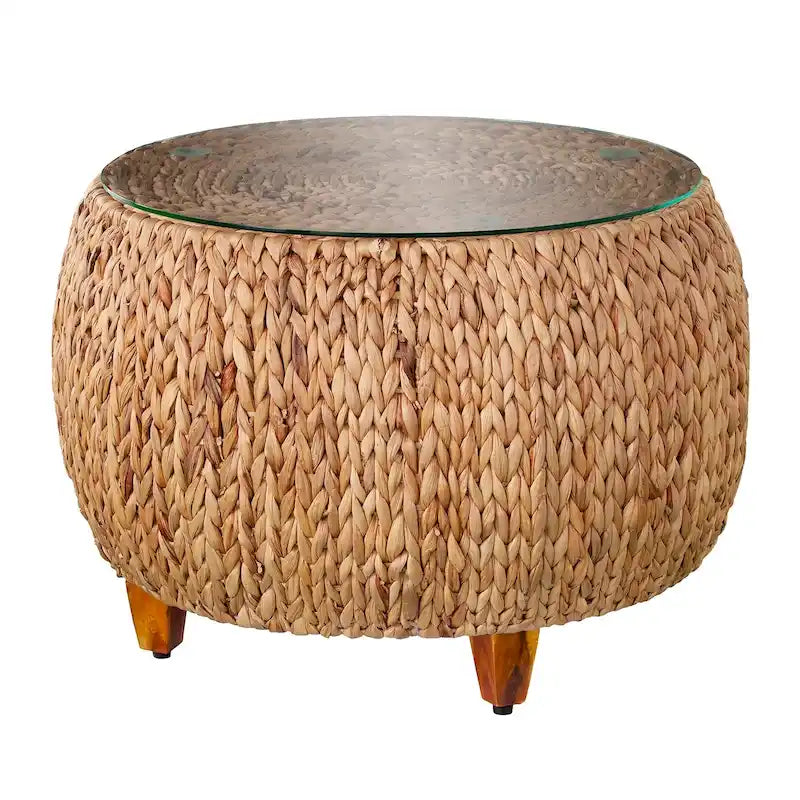 Table basse ronde Terraza en jacinthe d'eau SEI Furniture