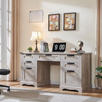 Bureau de direction de ferme de 60 po, Bureau d'ordinateur de maison en bois