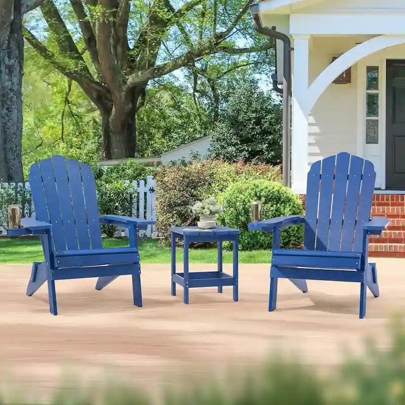 Lot de 2 chaises Adirondack pliantes Bonosuki pour patio et brasero