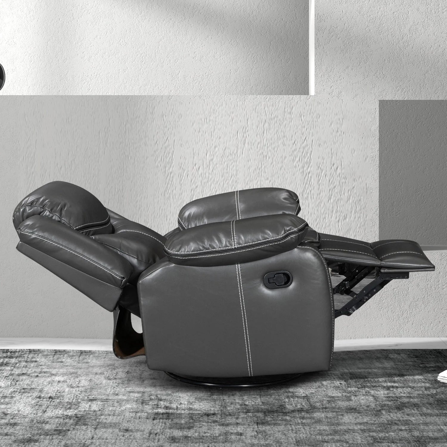 Fauteuil inclinable en cuir, large, durable, avec massage et chauffage