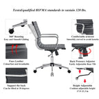 LUXMOD Chaise de Bureau à Domicile Côtelée Fauteuil de Bureau