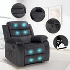 Fauteuil inclinable moelleux avec fonction massage et chauffage