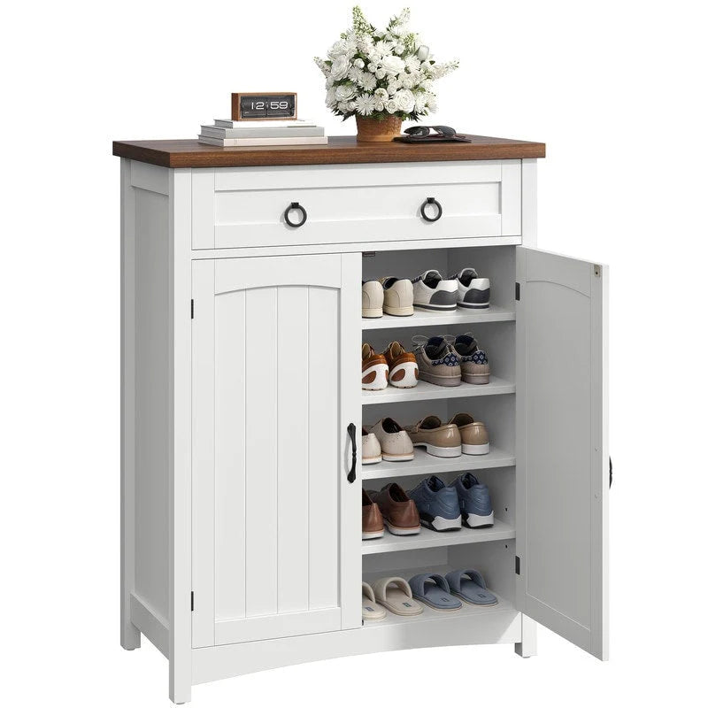 Moasis Meuble de rangement pour chaussures à 5 niveaux et 20 paires avec portes doubles pour entrée