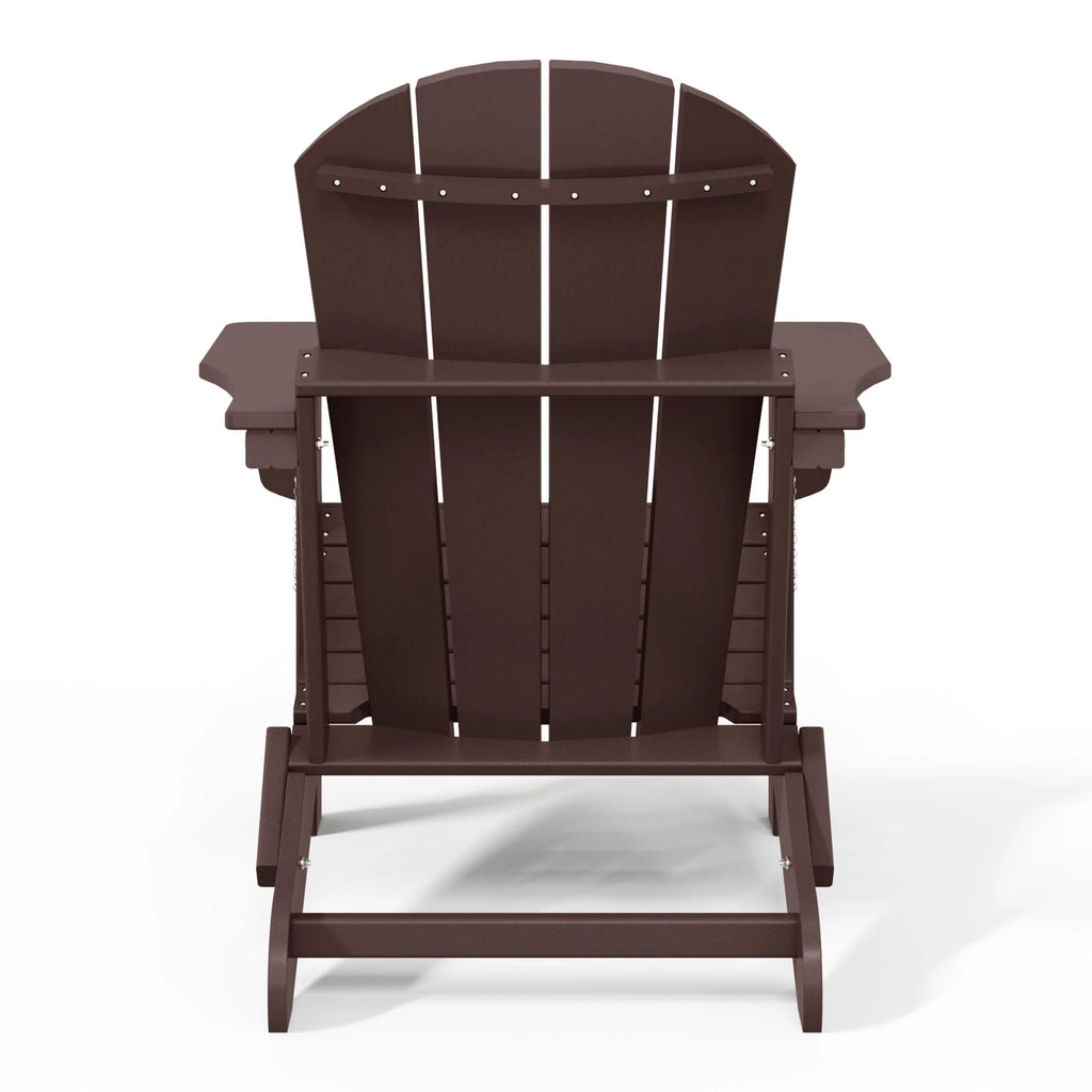 Chaise Adirondack pliante de patio d'extérieur tout temps résistante à la décoloration Polytrends Laguna