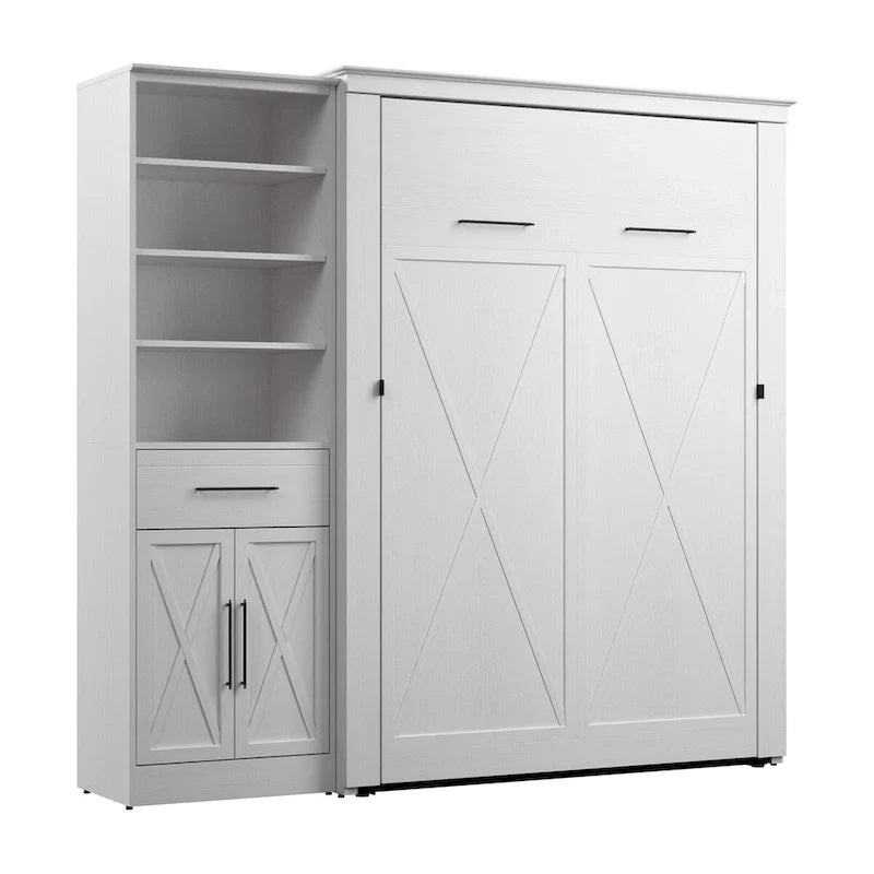 Lit escamotable grand modèle Key West avec garde-robe (88W) de Bestar