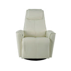 Fauteuil Fjords Urban en cuir avec balancier et repose-pieds intégré