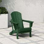 Chaise Adirondack pliante de patio d'extérieur tout temps résistante à la décoloration Polytrends Laguna