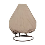 LeisureMod Fauteuil suspendu œuf 2 places avec support - Balançoire hamac de patio en rotin osier intérieur/extérieur avec coussins