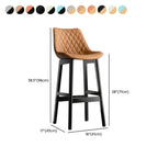 Tabourets de bar en similicuir style Mid-Century Modern avec pieds en bois