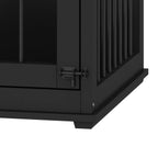 Meuble Grande Cage d'Angle pour 2 Chiens, Cage en Forme de L - 58,7X41,1