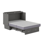 Lit escamotable coffre Monroe avec matelas en mousse à mémoire de forme 6 po