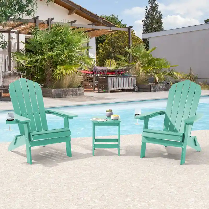 Lot de 2 chaises Adirondack pliantes Bonosuki pour patio et brasero