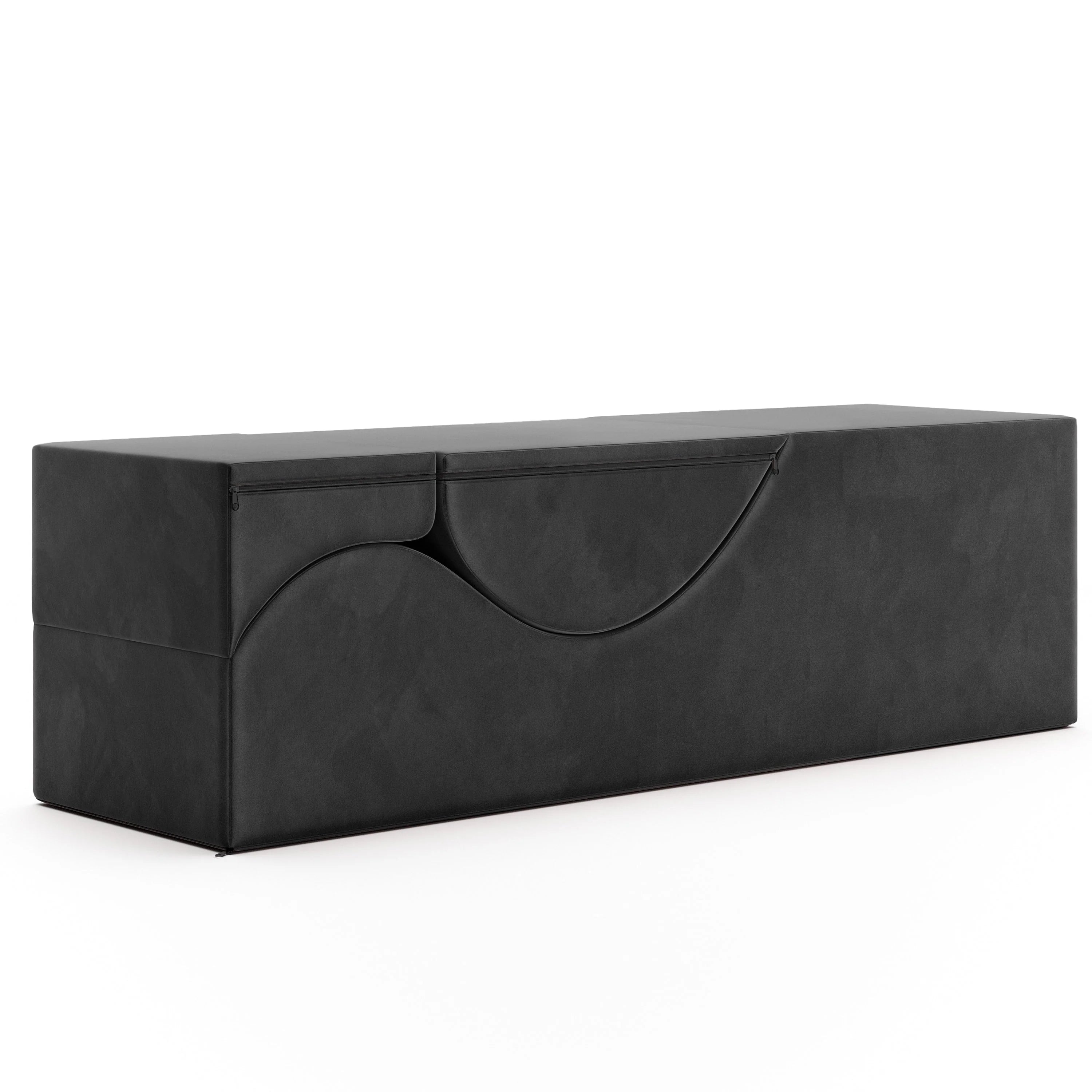 Avana Kami Chaise convertible / Yoga & Massage - Pouf 2 en 1 avec chaise longue de yoga pliable dissimulée, microvelours - N/A