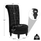 AVAWING Lot de 2 Chaises royales à dossier haut, rembourrage épais et pieds en bois d'hévéa