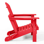 Chaise Adirondack pliante de patio d'extérieur tout temps résistante à la décoloration Polytrends Laguna