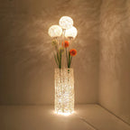Lampadaire tressé LED à brancher pour salon
