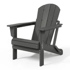 Chaise Adirondack pliante de patio d'extérieur tout temps résistante à la décoloration Polytrends Laguna