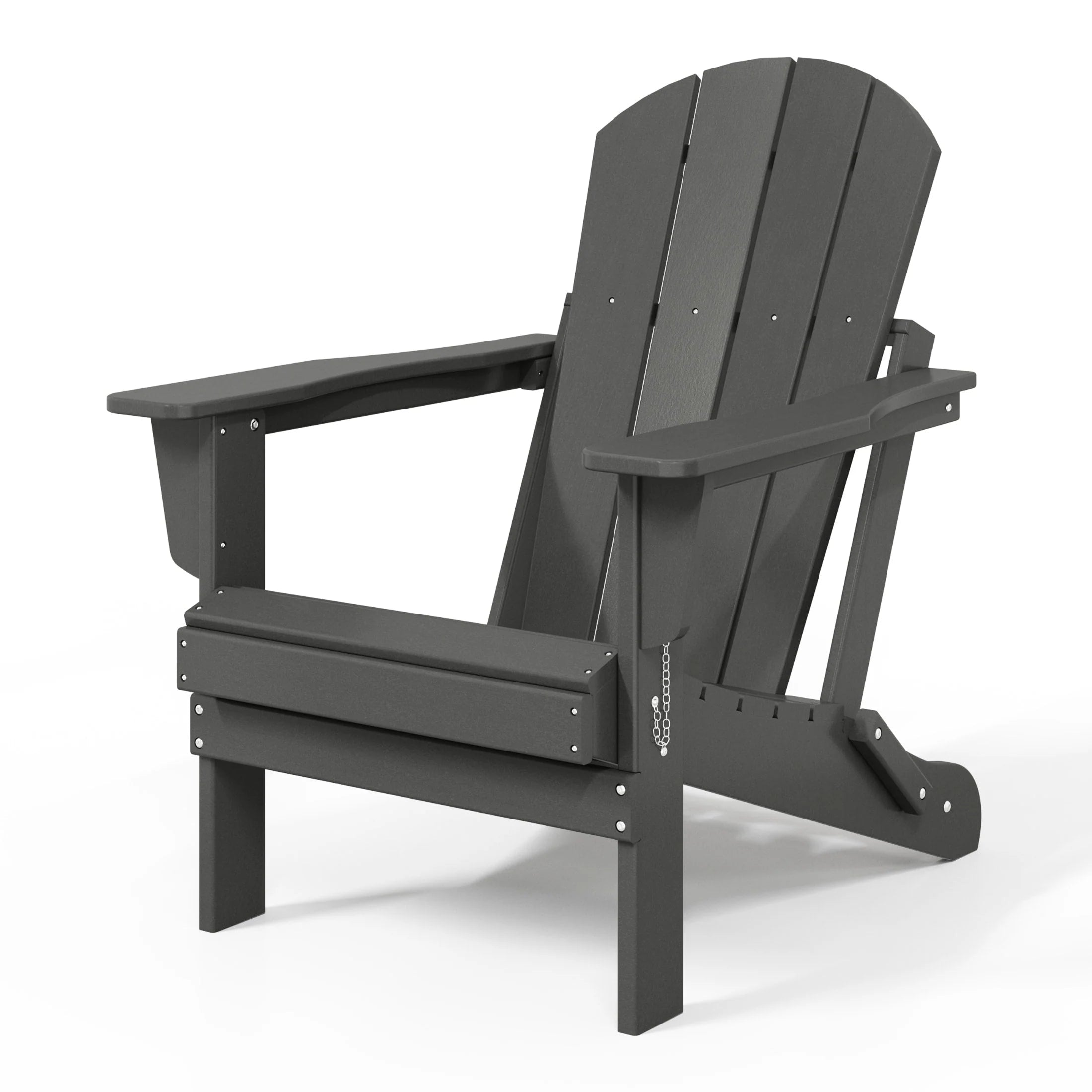 Chaise Adirondack pliante de patio d'extérieur tout temps résistante à la décoloration Polytrends Laguna