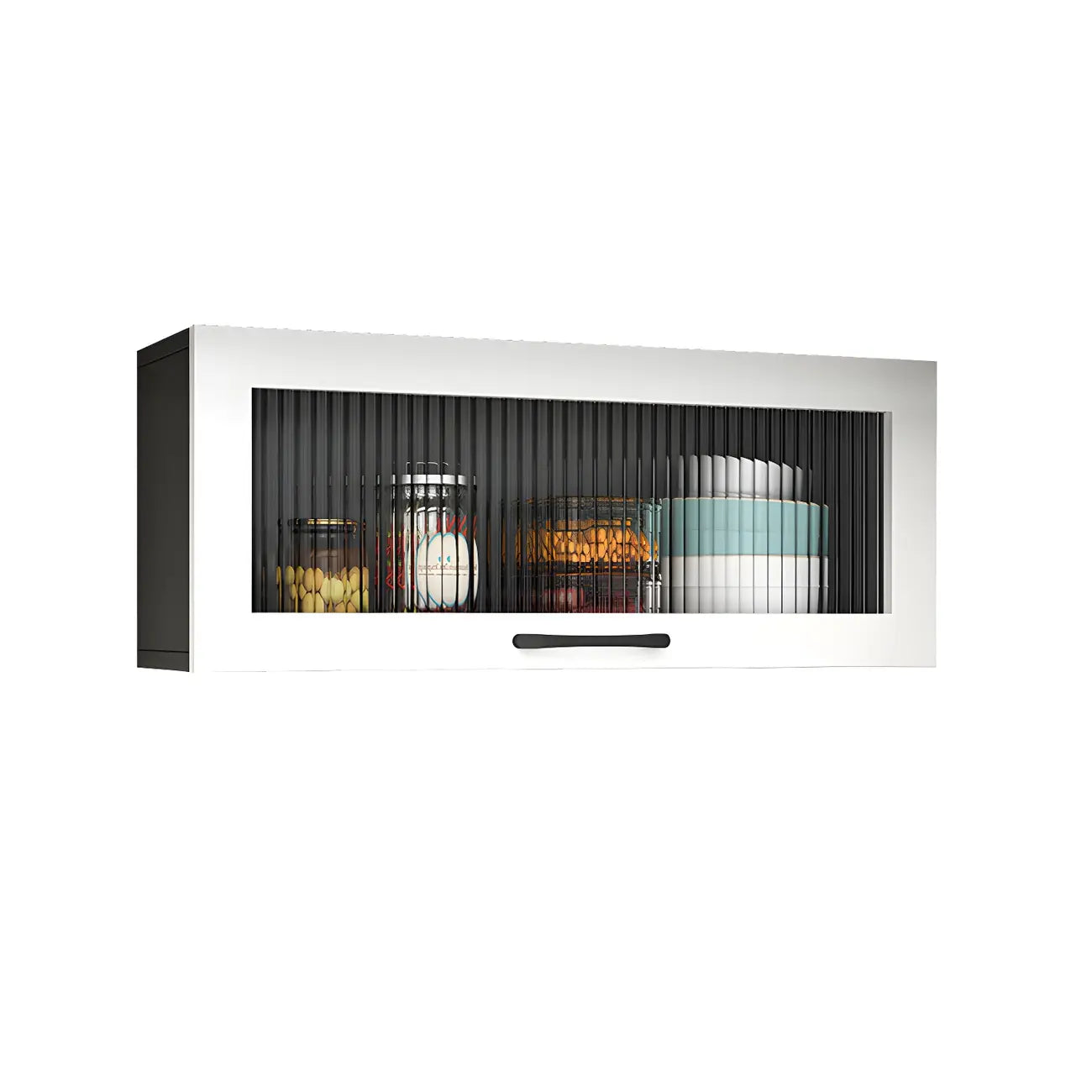 Vaisseliers de cuisine blancs en bois à fixation murale