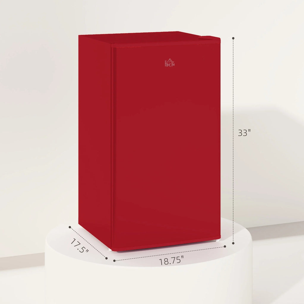 HOMCOM Mini-réfrigérateur avec congélateur 90 L, réfrigérateur compact à porte unique avec thermostat réglable pour chambre à coucher