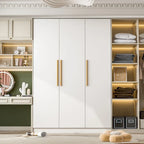 Armoire Penderie en Bois avec 6 Cubes de Rangement et Tringle Suspendue