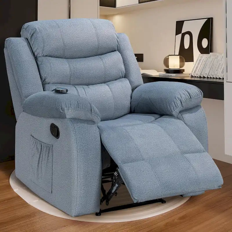 Fauteuil inclinable moelleux avec fonction massage et chauffage