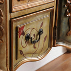 Console de rangement en bois "café français" avec tiroirs