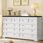 Commode 10 tiroirs, commode en bois 55 grands tiroirs et commodes