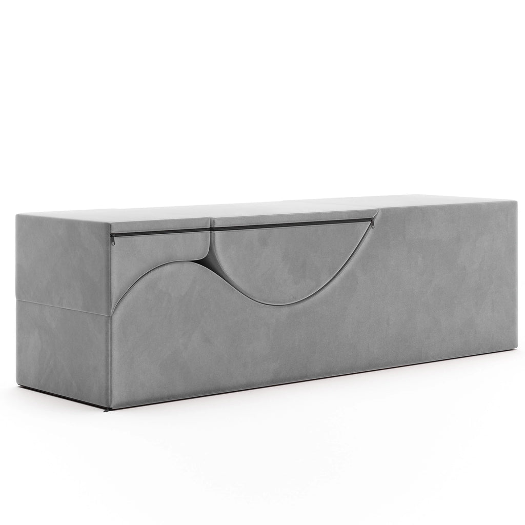 Avana Kami Chaise convertible / Yoga & Massage - Pouf 2 en 1 avec chaise longue de yoga pliable dissimulée, microvelours - N/A