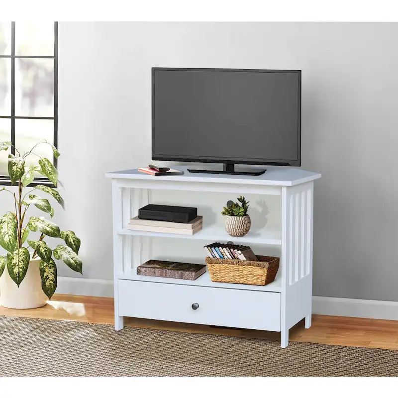 Meuble TV d'angle Mission en bois massif