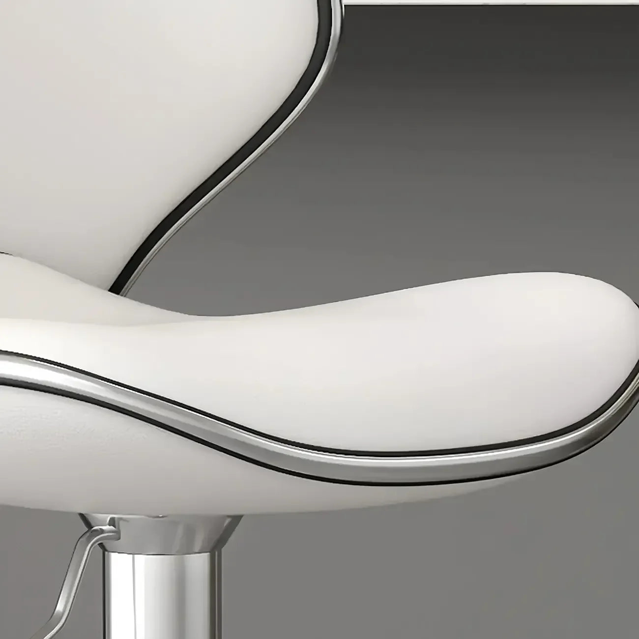 Tabouret de bar réglable pivotant en cuir rembourré