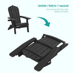 Lot de 2 chaises Adirondack pliantes Bonosuki pour patio et brasero