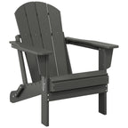 Chaise Adirondack pliante de patio d'extérieur tout temps résistante à la décoloration Polytrends Laguna