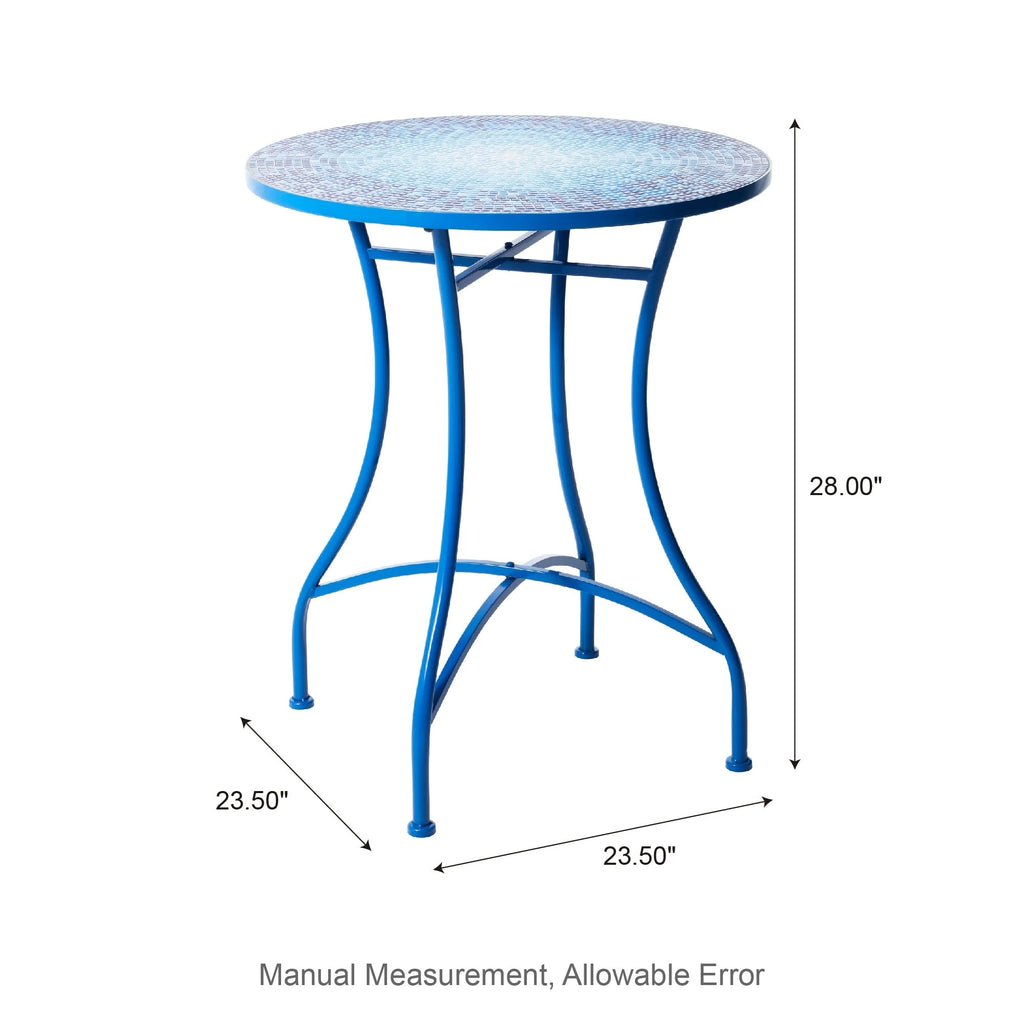 Ensemble bistrot pliant en métal Glitzhome pour extérieur, 3 pièces, table et chaises de patio