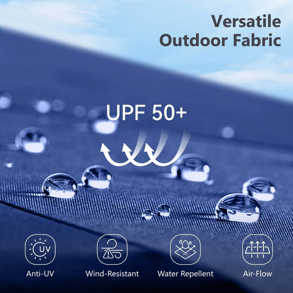 MAISON ARTS Parasol double de 4,5 m pour terrasse, grande taille, avec pied inclus