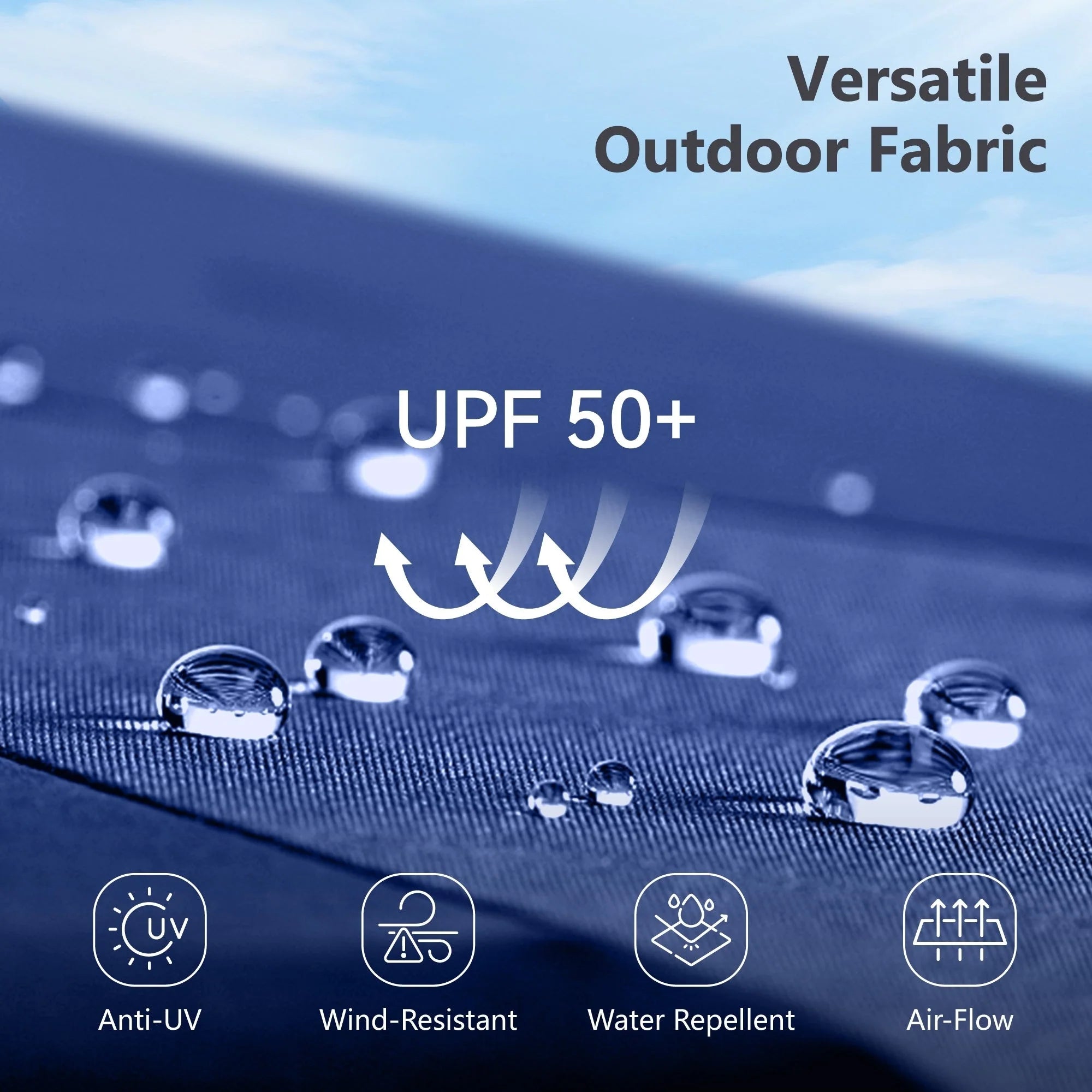 MAISON ARTS Parasol double de 4,5 m pour terrasse, grande taille, avec pied inclus