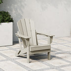 Chaise Adirondack pliante de patio d'extérieur tout temps résistante à la décoloration Polytrends Laguna