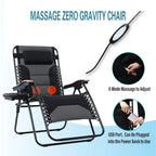 Fauteuil de relaxation zéro gravité XL surdimensionné et rembourré, avec accoudoirs plus larges, inclinable et porte-gobelet - N/A
