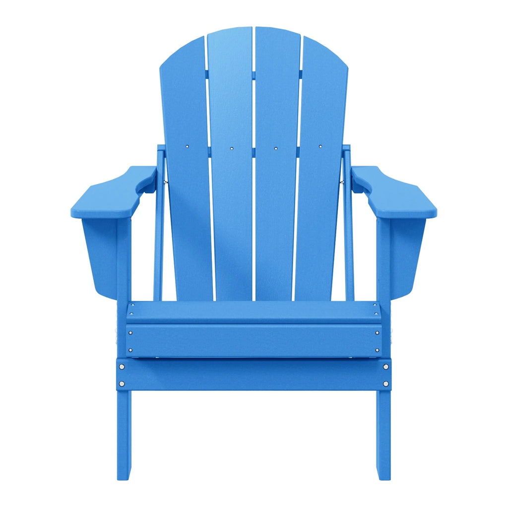 Chaise Adirondack pliante de patio d'extérieur tout temps résistante à la décoloration Polytrends Laguna