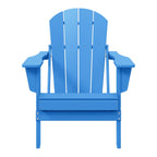Chaise Adirondack pliante de patio d'extérieur tout temps résistante à la décoloration Polytrends Laguna