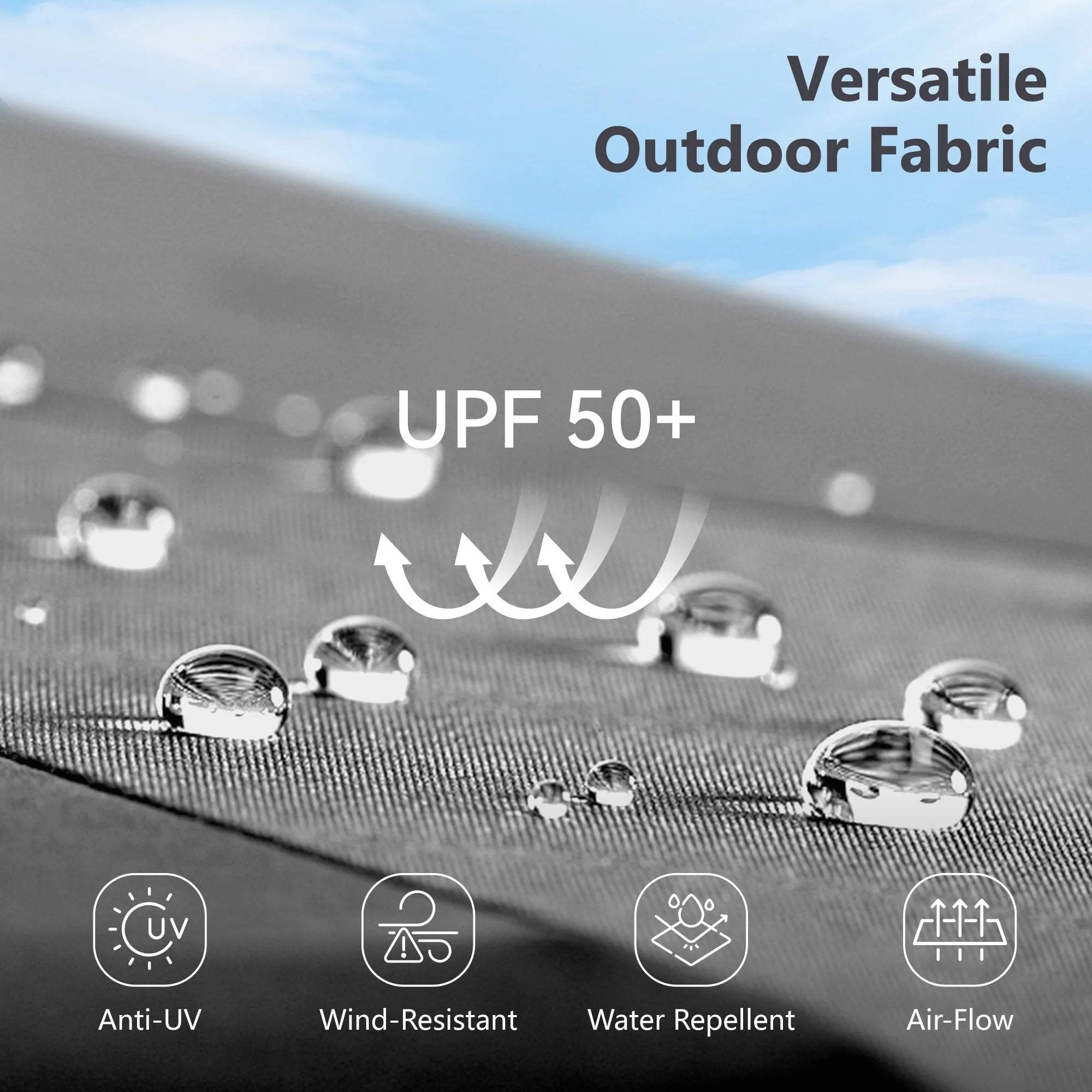MAISON ARTS Parasol double de 4,5 m pour terrasse, grande taille, avec pied inclus