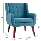 Lot de 2 fauteuils d'appoint modernes capitonnés HUIMO