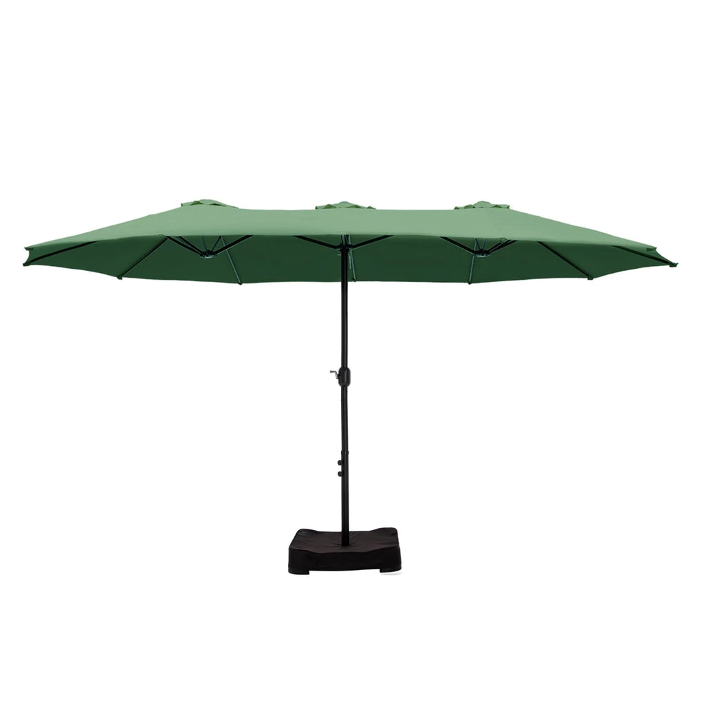 MAISON ARTS Parasol double de 4,5 m pour terrasse, grande taille, avec pied inclus