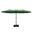 MAISON ARTS Parasol double de 4,5 m pour terrasse, grande taille, avec pied inclus