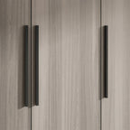 Armoire Penderie en Bois avec 6 Cubes de Rangement et Tringle Suspendue