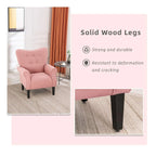 Fauteuil d'appoint moderne Erommy, fauteuil à dossier haut, canapé individuel en tissu capitonné avec pieds en bois pour salon