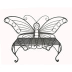 Banc papillon ancien en métal noir